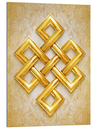 Galleriataulu Golden endless knot - shining gold