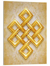 Gallery print Golden endless knot - shining gold