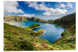 Acrylic print Lagoa do Fogo crater lake in the Azores