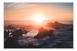 Poster Sonnenuntergang über dem Atlantischen Ozean