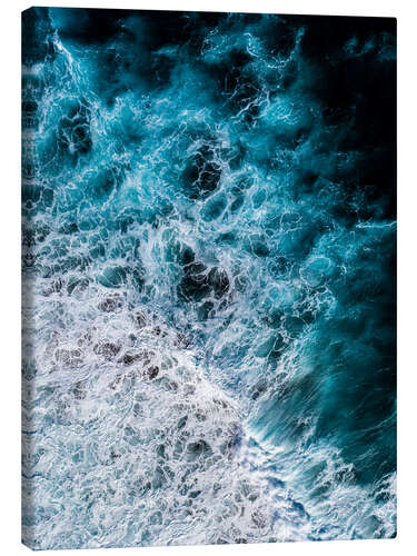 Canvas print Wild surf in the Azores