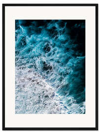 Gerahmter Kunstdruck Wilde Meeresbrandung auf den Azoren