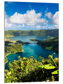 Gallery print Caldera volcano Sete Cidades in the Azores