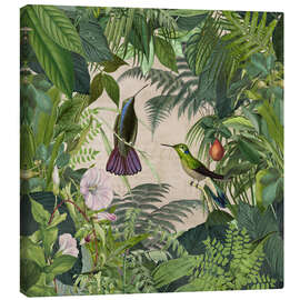 Quadro em tela  Tropical Hummingbird Jungle - Andrea Haase