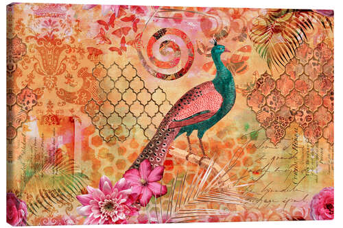 Tableau sur toile Oriental Jungle Peacock