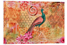 Tableau en PVC Oriental Jungle Peacock