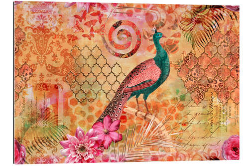 Quadro em plexi-alumínio Oriental Jungle Peacock