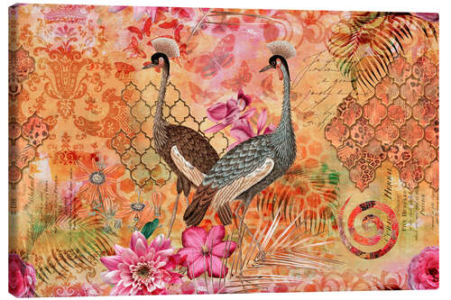 Canvas print Oriental Jungle Cranes