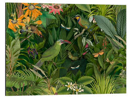 Aluminium print Tropical Midnight Jungle Birds