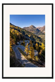 Gerahmter Kunstdruck Malojapass im Schweizer Engadin