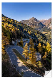 Selvklebende plakat Malojapass in the Swiss Engadine