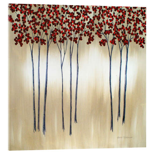 Acrylglas print Red tree tops