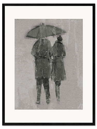 Ingelijste kunstdruk Rain Romance II