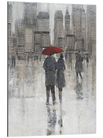 Aluminium print Rain in the City I