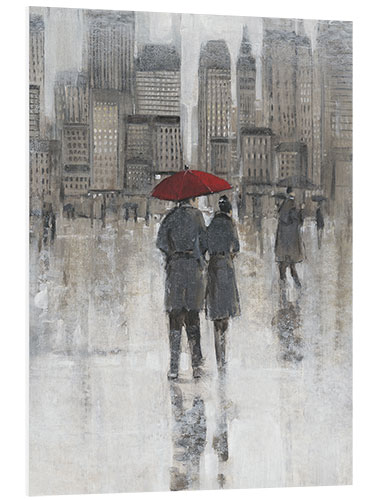 Foam board print Rain in the City I