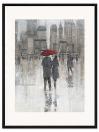 Gerahmter Kunstdruck Regen in der Stadt I