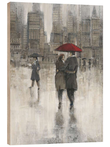 Puutaulu Rain in the City II