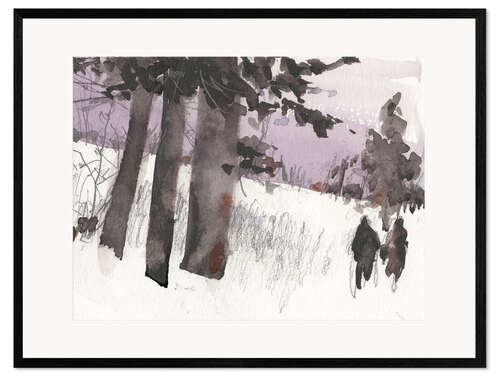 Impression artistique encadrée Woodland Sketch II