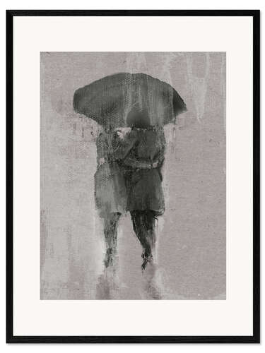 Stampa artistica con cornice Rain Romance III
