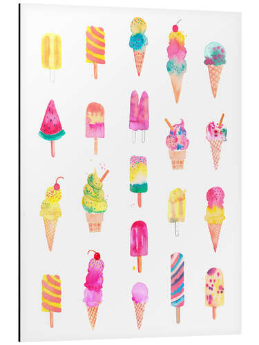 Obraz na aluminium Cute Summer Icecreams