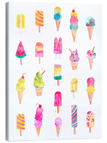 Lerretsbilde Cute Summer Icecreams