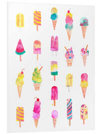 Tableau en PVC Cute Summer Icecreams