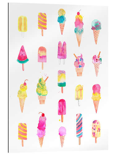 Quadro em plexi-alumínio Cute Summer Icecreams