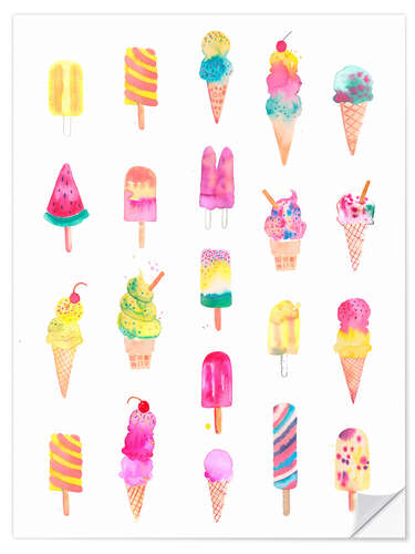 Naklejka na ścianę Cute Summer Icecreams