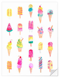 Naklejka na ścianę Cute Summer Icecreams