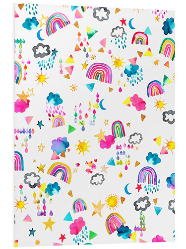 Foam board print Rainbows Clouds