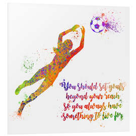 Foam board print Women's soccer silhouette