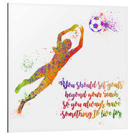 Magnettafel Frauenfußball Silhouette