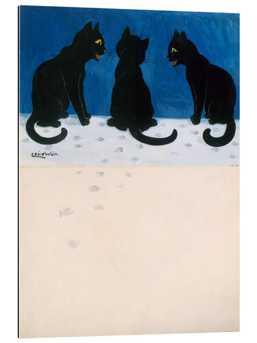 Gallery print Black Cats in the Snow