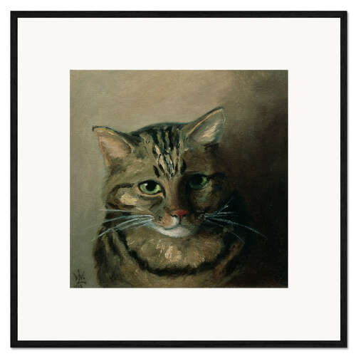 Kehystetty taidepainatus A Head Study of a Tabby Cat