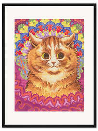 Gerahmter Kunstdruck Eine psychotische Katze - Louis Wain