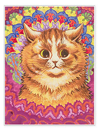 Poster  A Psychotic Cat - Louis Wain