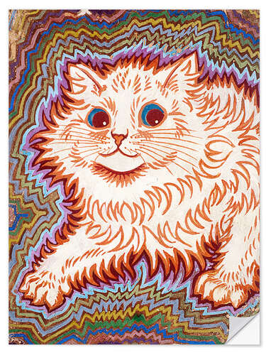 Selvklebende plakat Kaleidoscope Cats III