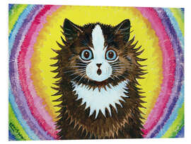 Hartschaumbild Katze in einem Regenbogen
