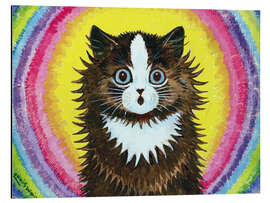 Magnettafel Katze in einem Regenbogen