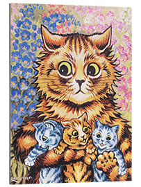 Gallery print A cat with her kittens