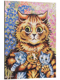 Magnettafel Eine Katze mit ihren Kätzchen