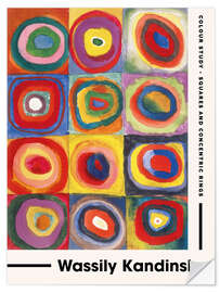 Selvklebende plakat Kandinsky - Colour Study