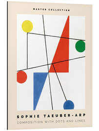 Magnettafel Composition with Dots and Lines