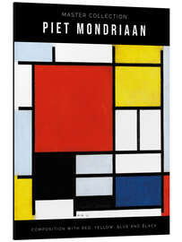 Magnettafel Composition with Red, Yellow, Blue and Black