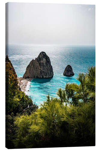 Lienzo Mizithres, Keri, Zakynthos rocks in turquoise water