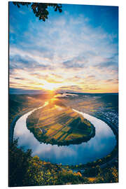 Magnettafel Moselschleife im Herbst und zum Sonnenaufgang