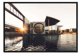 Gerahmter Kunstdruck Berlin im Sonnenuntergang