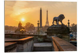 Gallery print Golden sunset over the Paris skyline