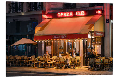 PVC print Sidewalk cafe in Paris at night