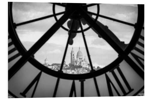 Foam board print View from the Orsay Museum on the Sacré-Coeur de Montmartre